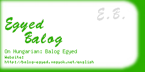 egyed balog business card